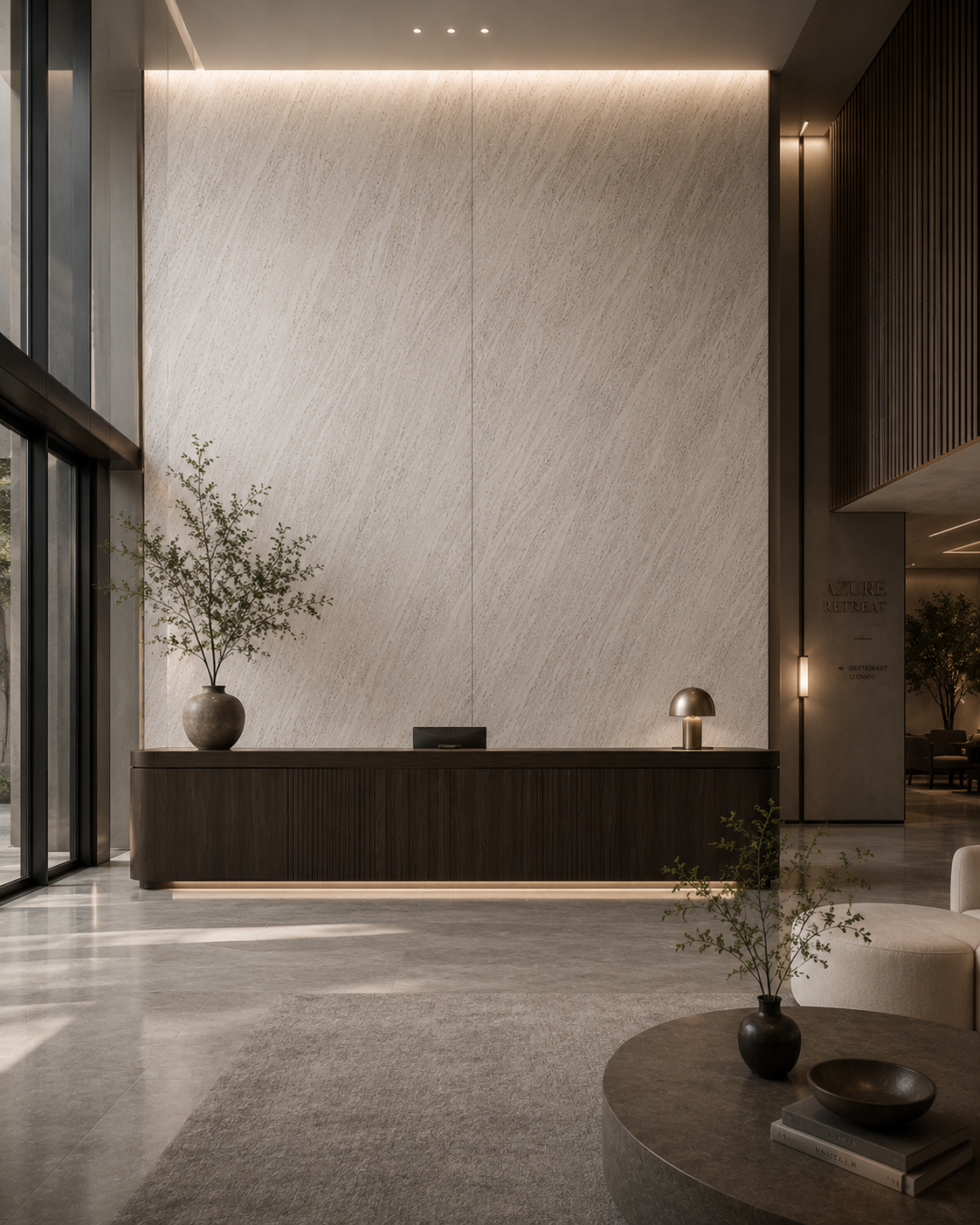 STONEVIA™ Pearl Cavern | White Travertine Flexible Stone Panel