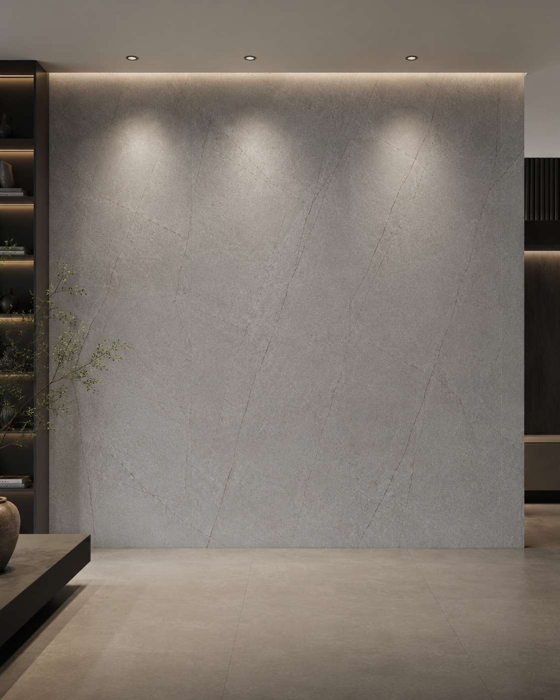STONEVIA™ Graphite Quartzite | Dark Grey Stone Effect Panel