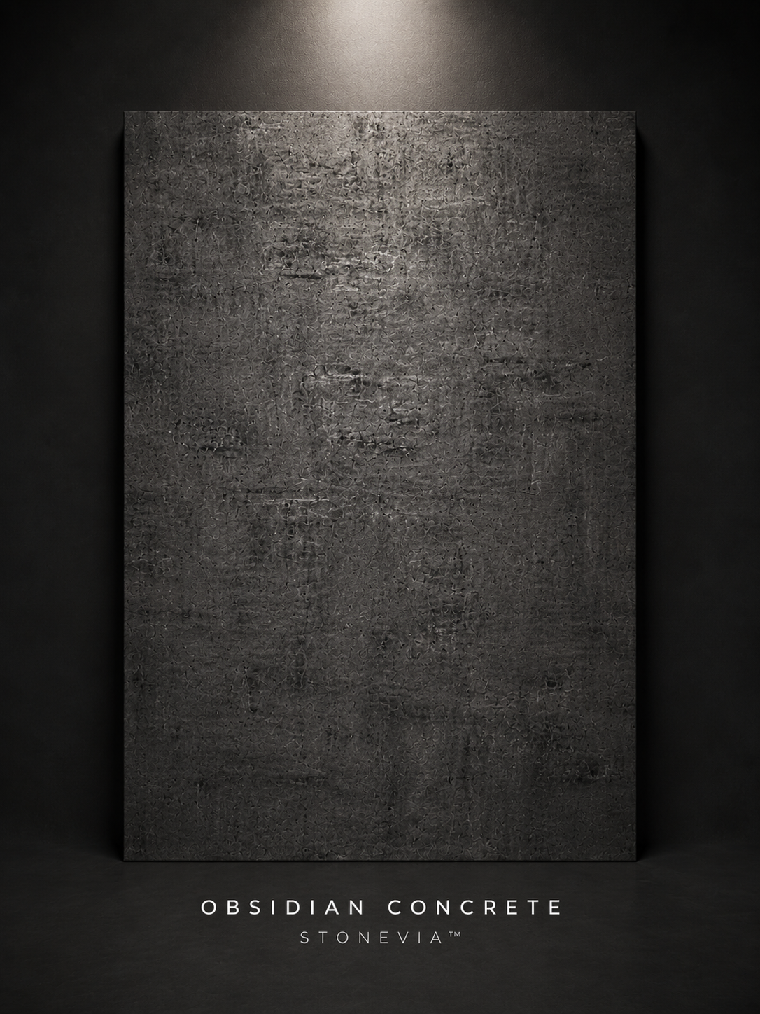 STONEVIA™ Obsidian Concrete | Dark Concrete Effect Wall Panel