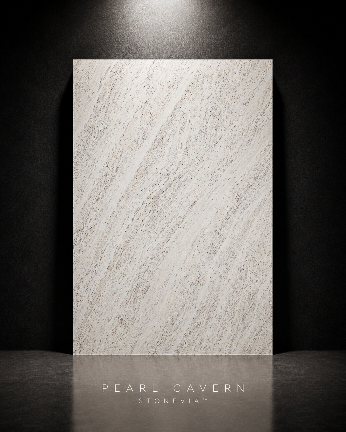 STONEVIA™ Pearl Cavern | White Travertine Flexible Stone Panel