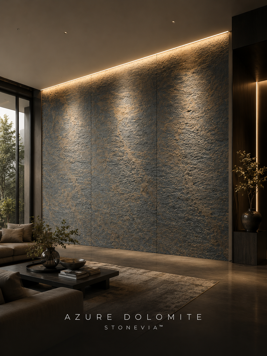 STONEVIA™ Azure Dolomite | Blue Dolomite Flexible Stone Panel