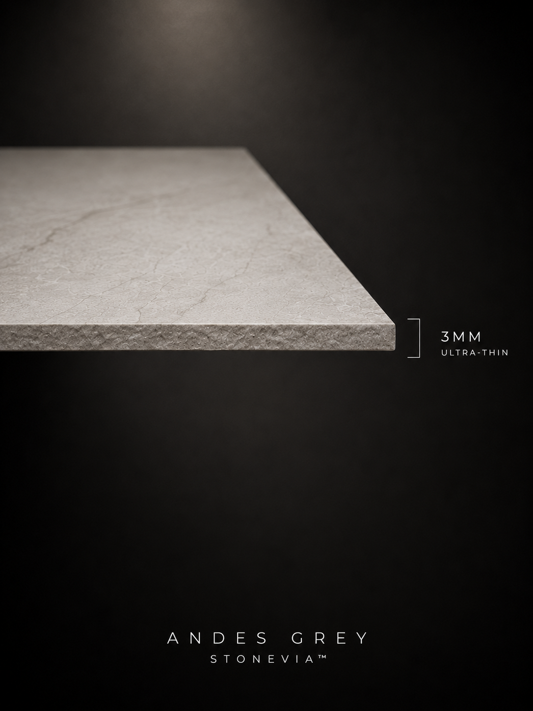 STONEVIA™ Andes Quartzite | Grey Quartzite Flexible Stone Pane