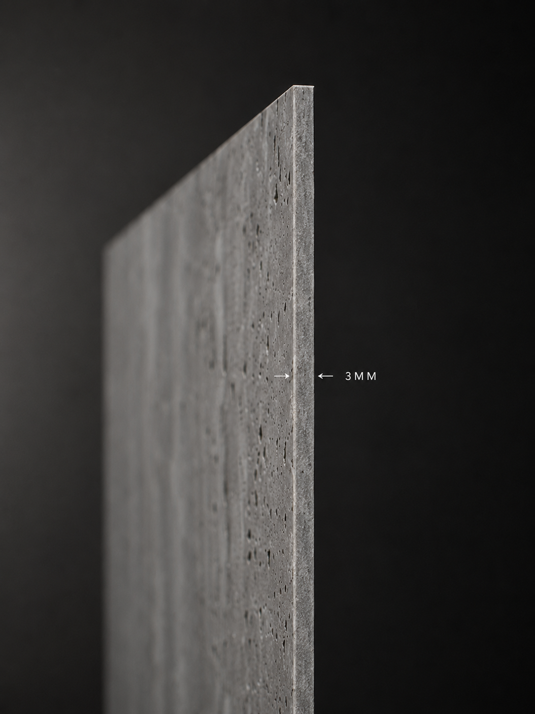STONEVIA™ Storm Travertine | Dark Grey Travertine Effect Panel
