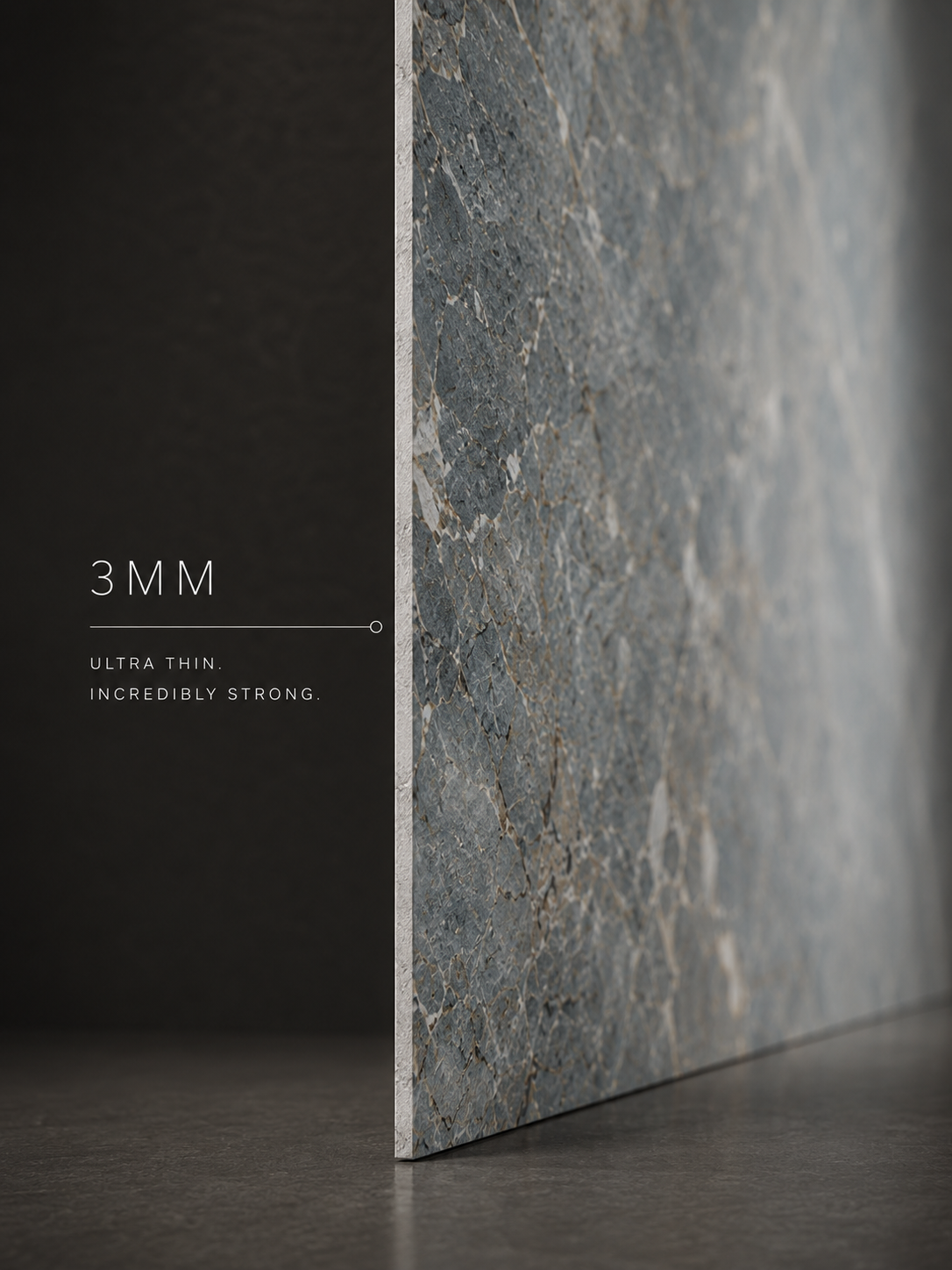STONEVIA™ Imperial Ash | Polished Grey Stone Architectural Panel